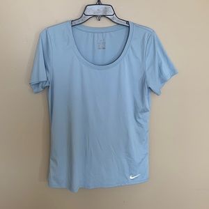 Nike baby blue short sleeve dry fit top